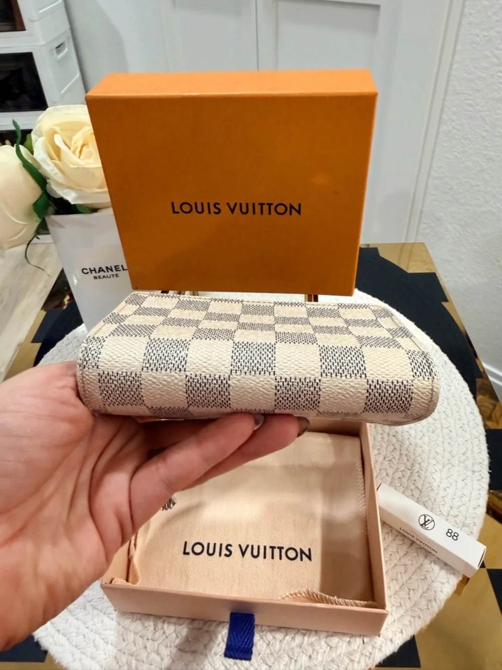 LV Damier Azur Port Feuille Vienoise French Purse Wallet, Dusty, Box,  Apogée - Picture 15 of 17